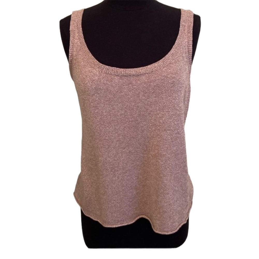 Eileen Fisher Beige Blush Knit Tank Linen Cotton Blend